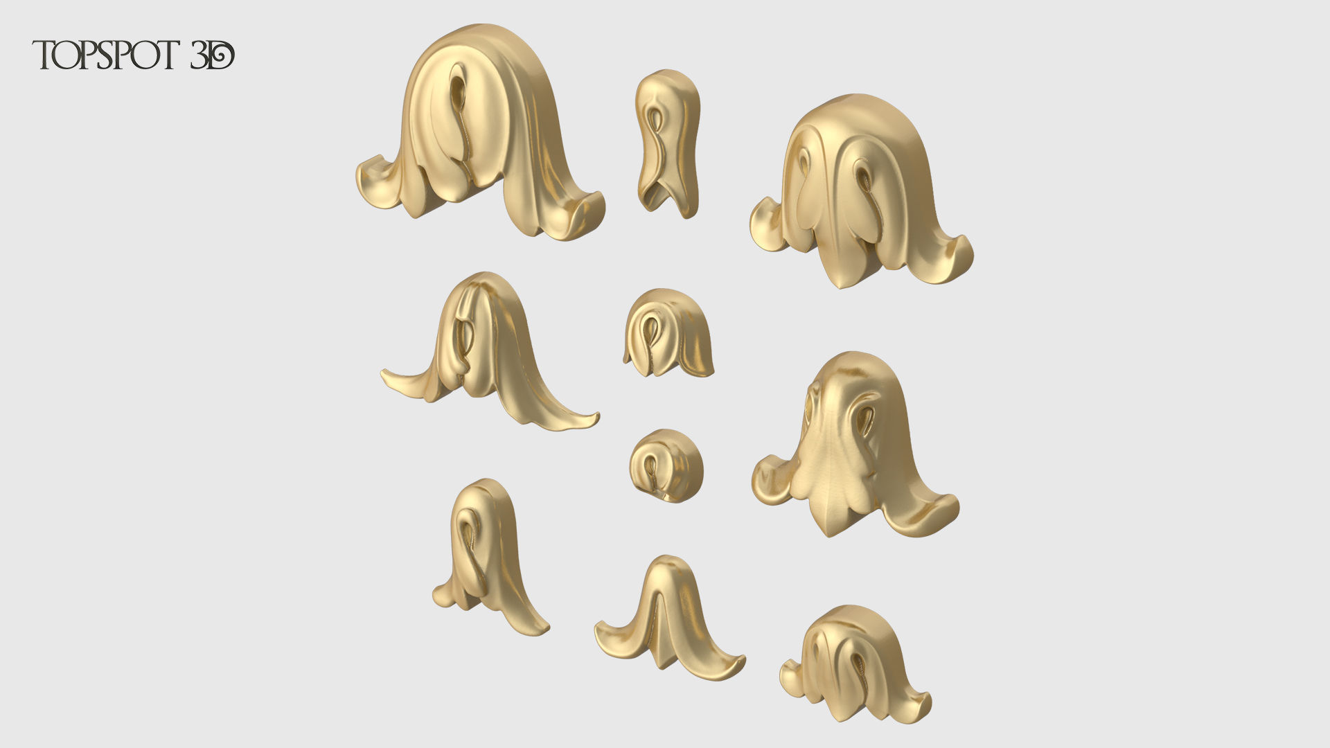 Garland Leaves Collection 3D print model_6