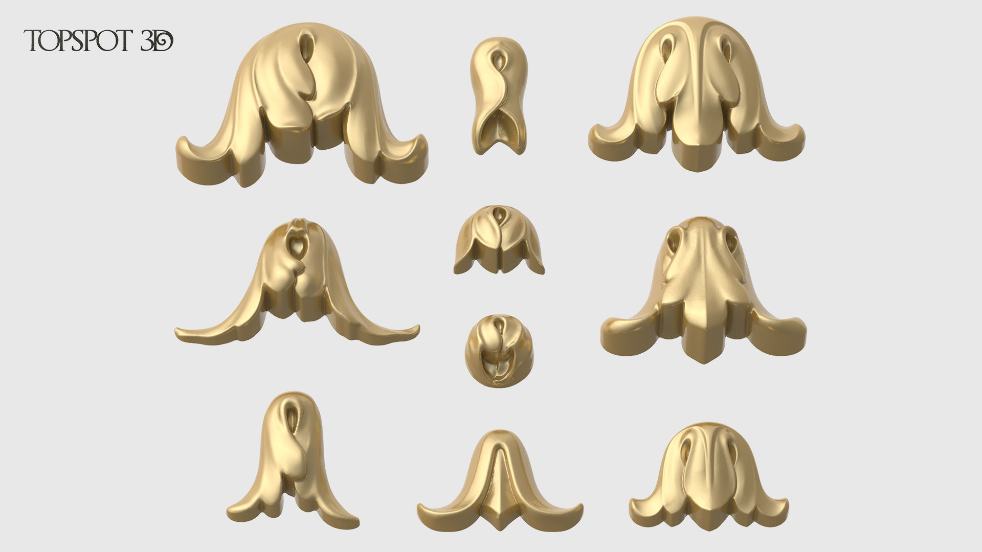 Garland Leaves Collection 3D print model_3