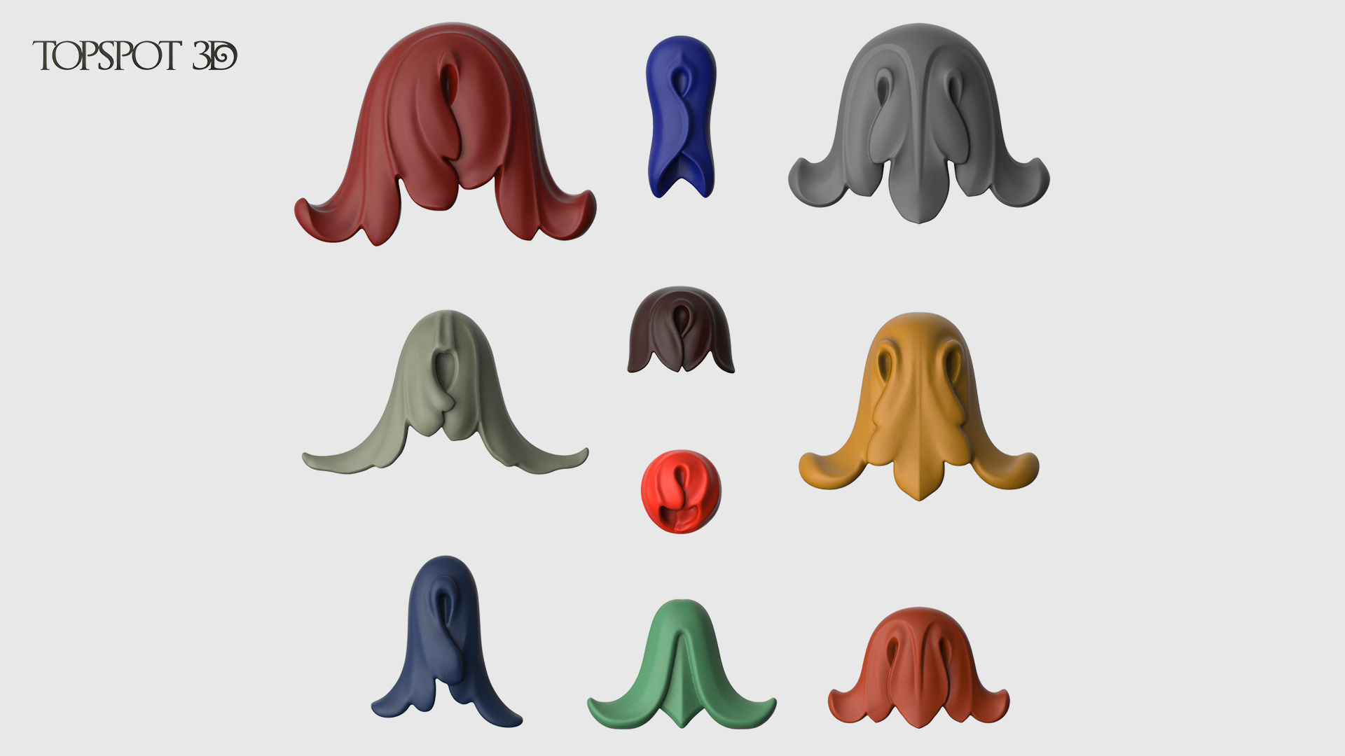 Garland Leaves Collection 3D print model_25