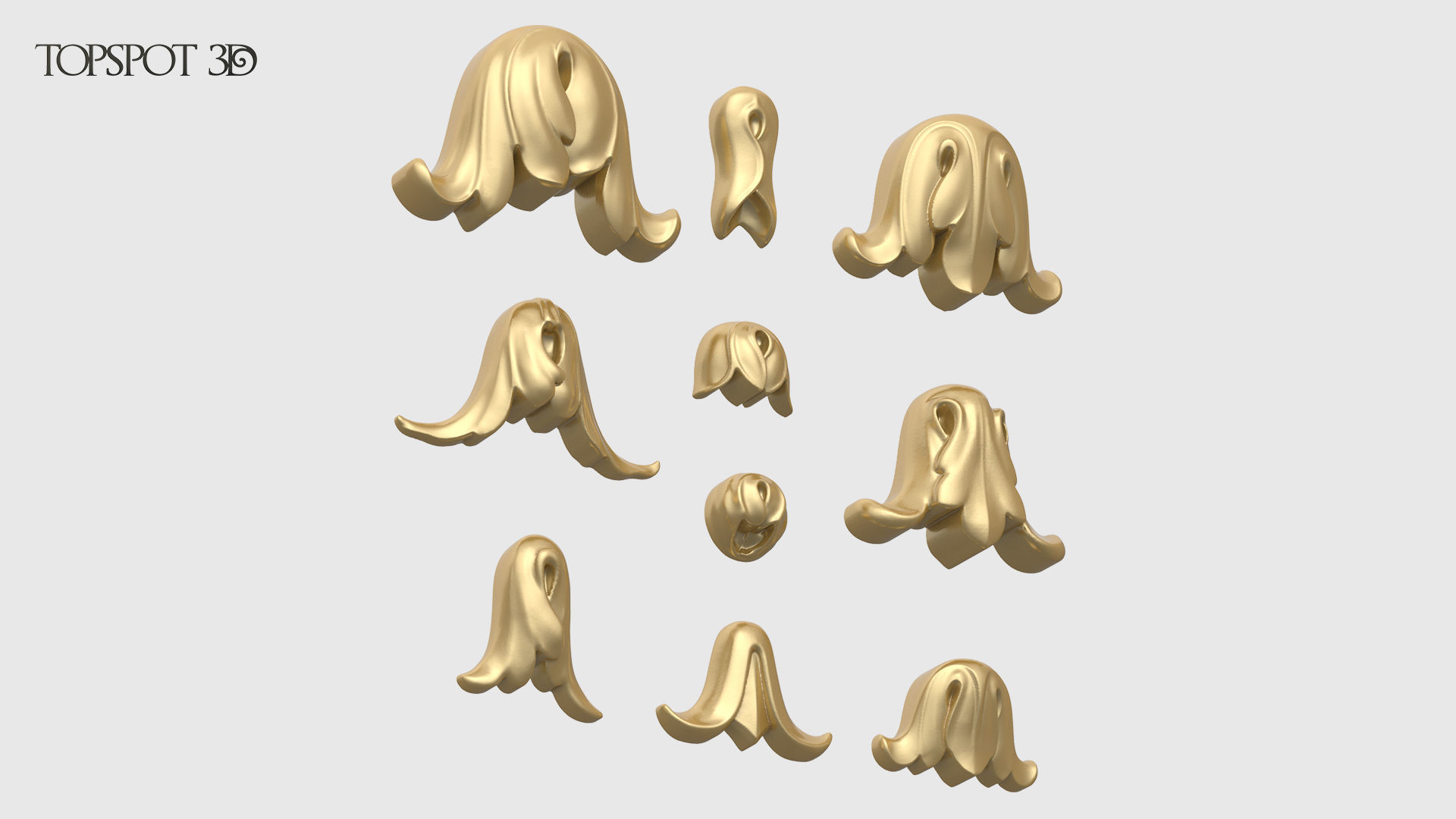 Garland Leaves Collection 3D print model_8