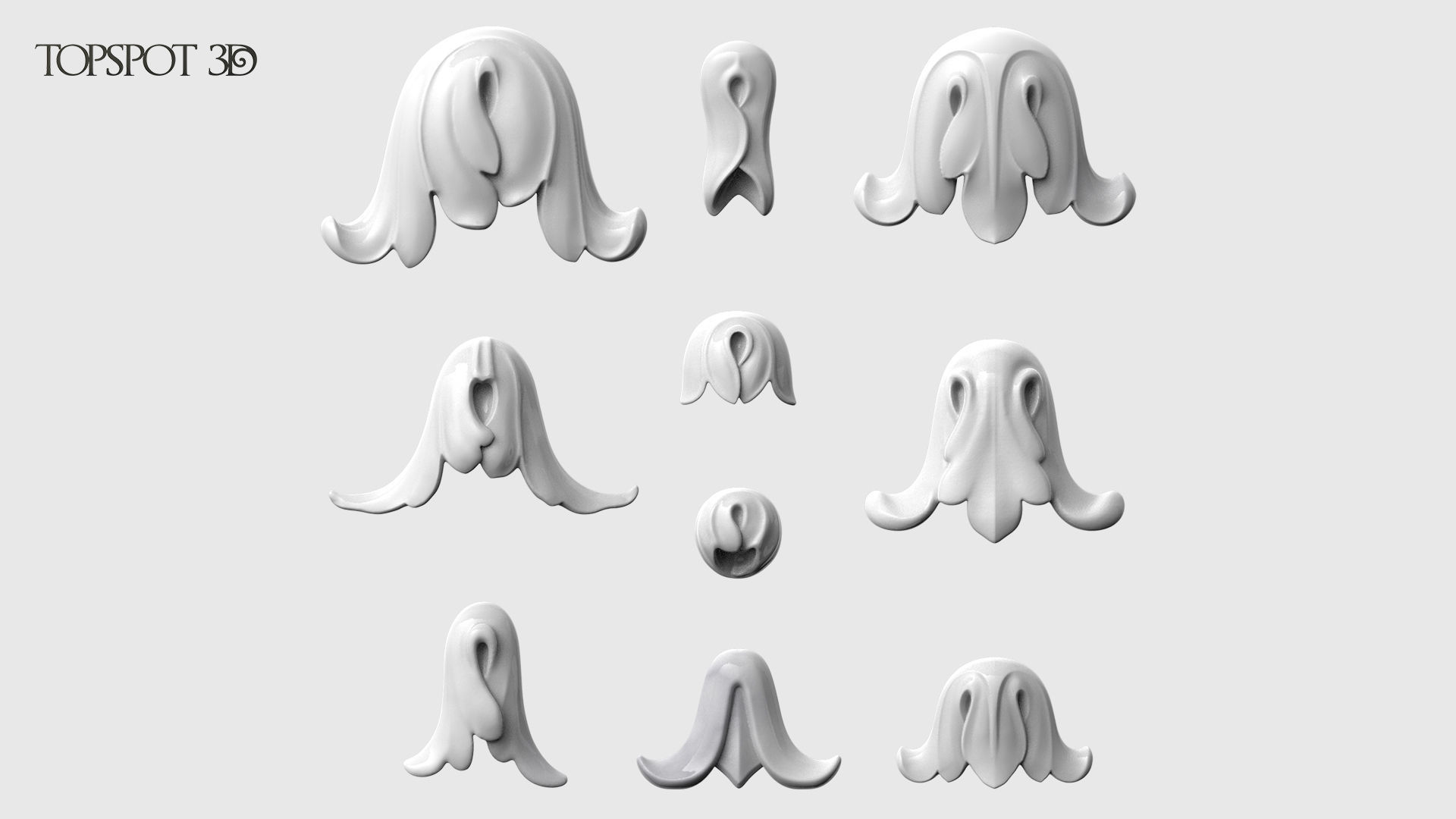 Garland Leaves Collection 3D print model_21