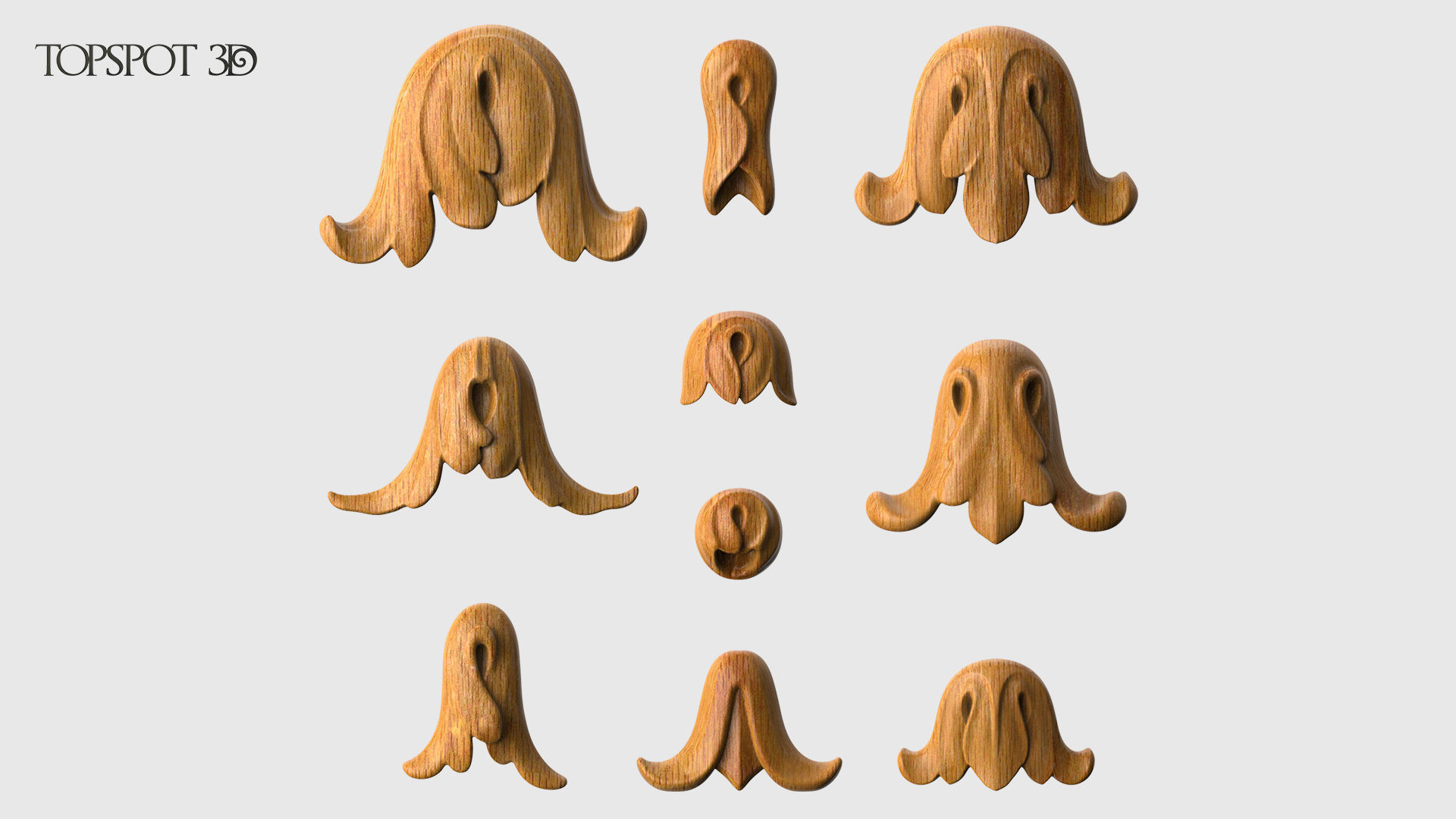 Garland Leaves Collection 3D print model_23