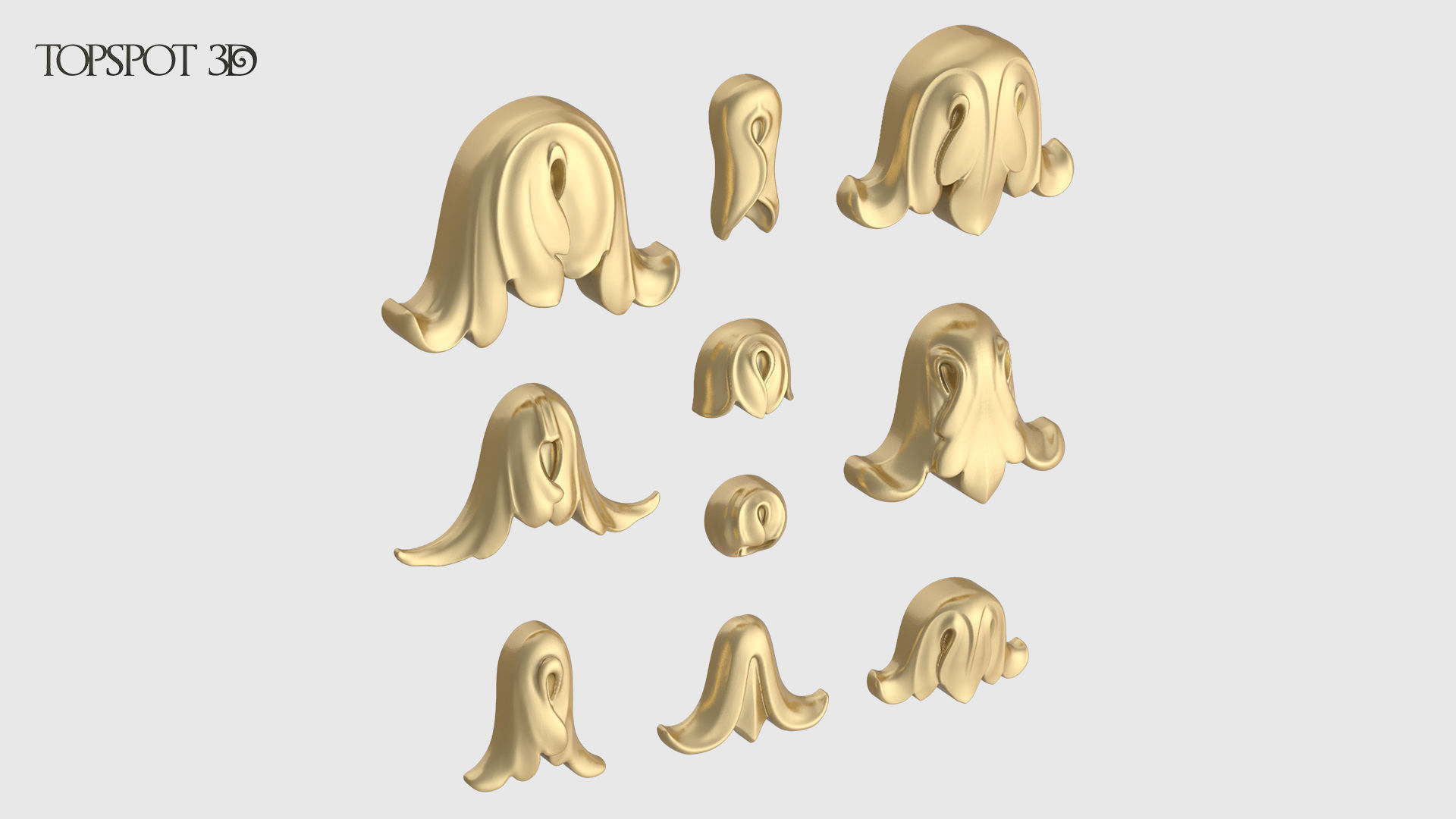 Garland Leaves Collection 3D print model_7