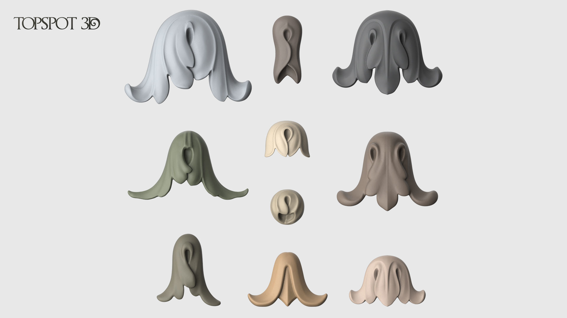 Garland Leaves Collection 3D print model_24