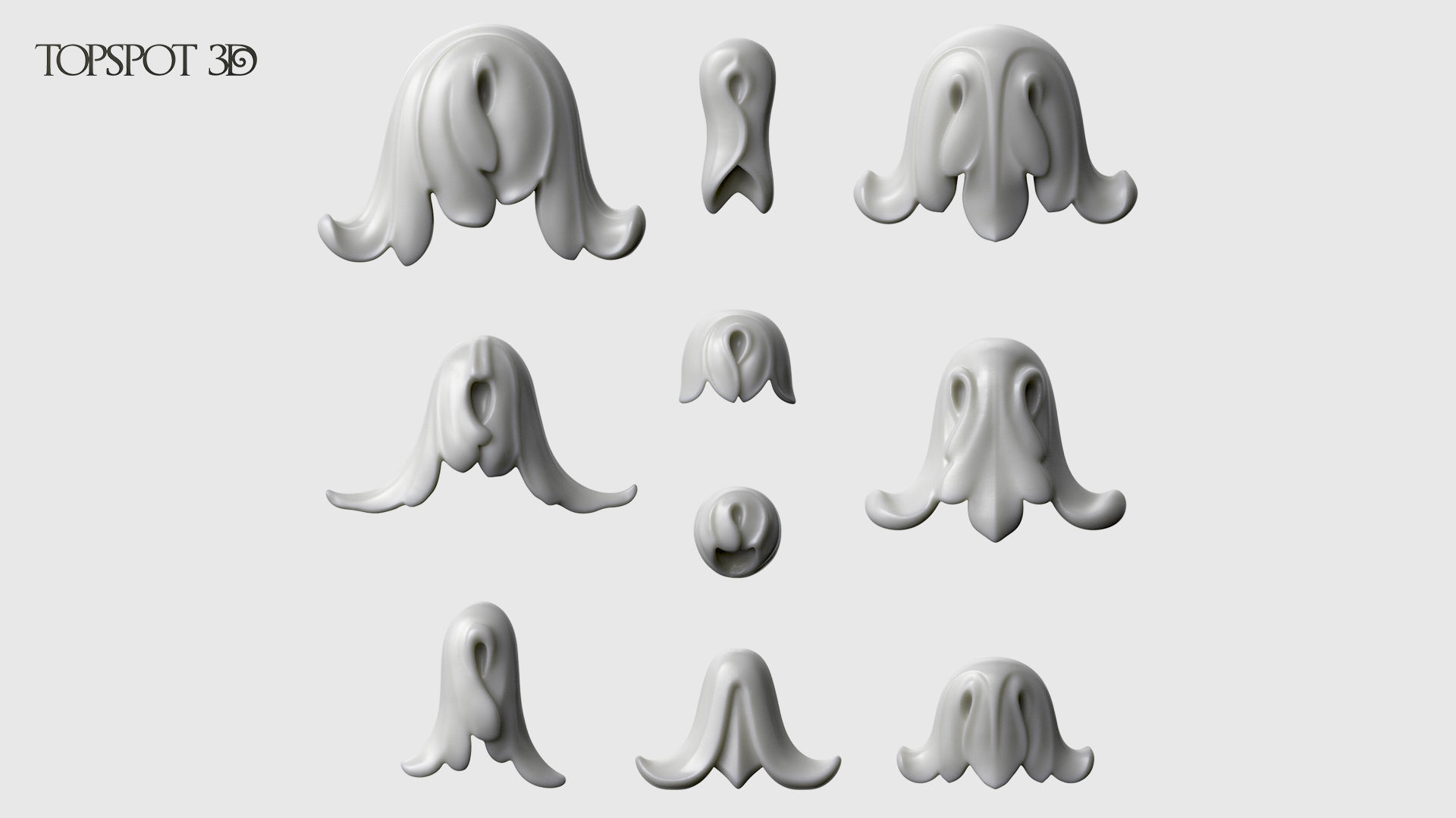 Garland Leaves Collection 3D print model_22