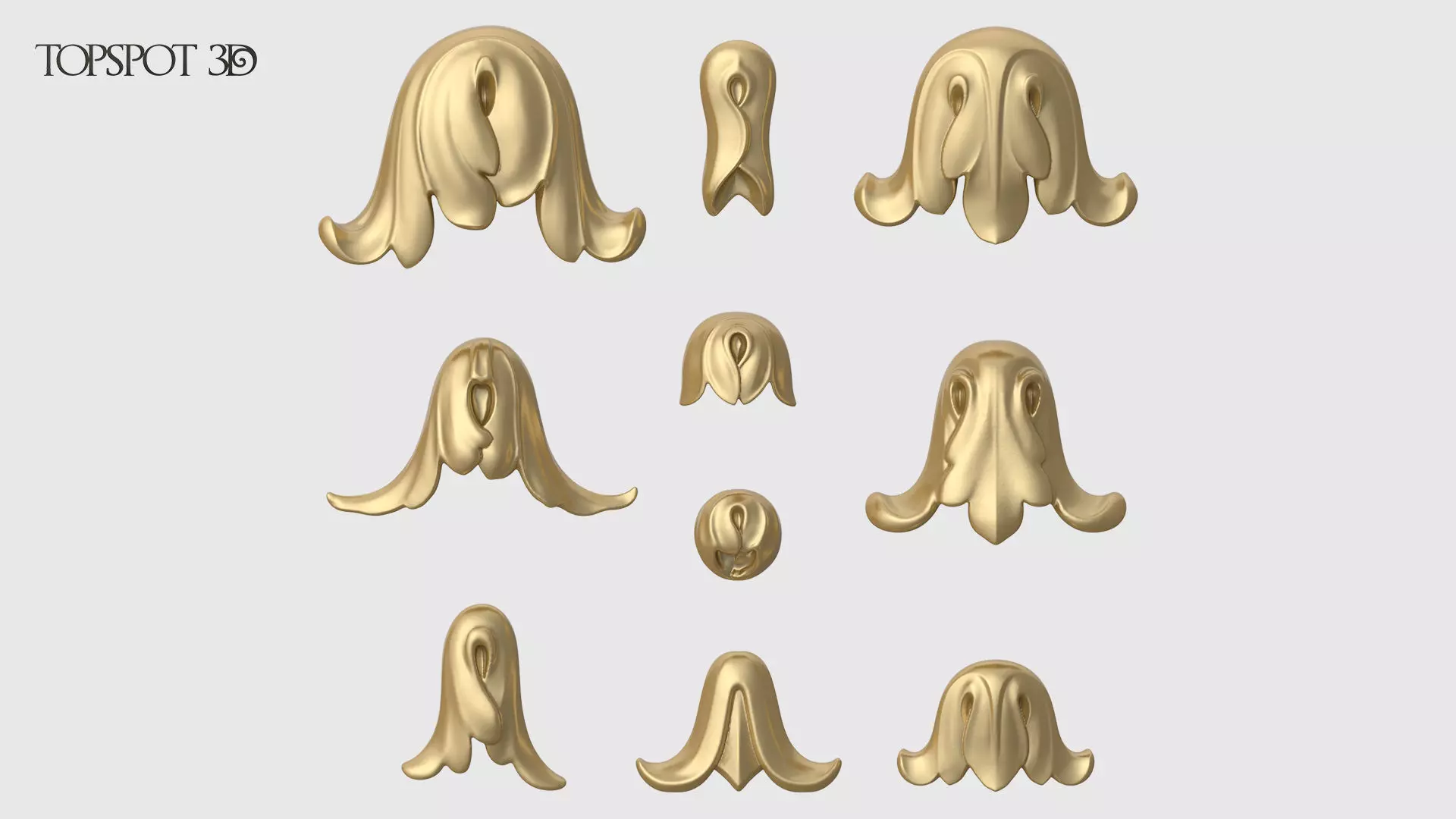 Garland Leaves Collection 3D print model_0