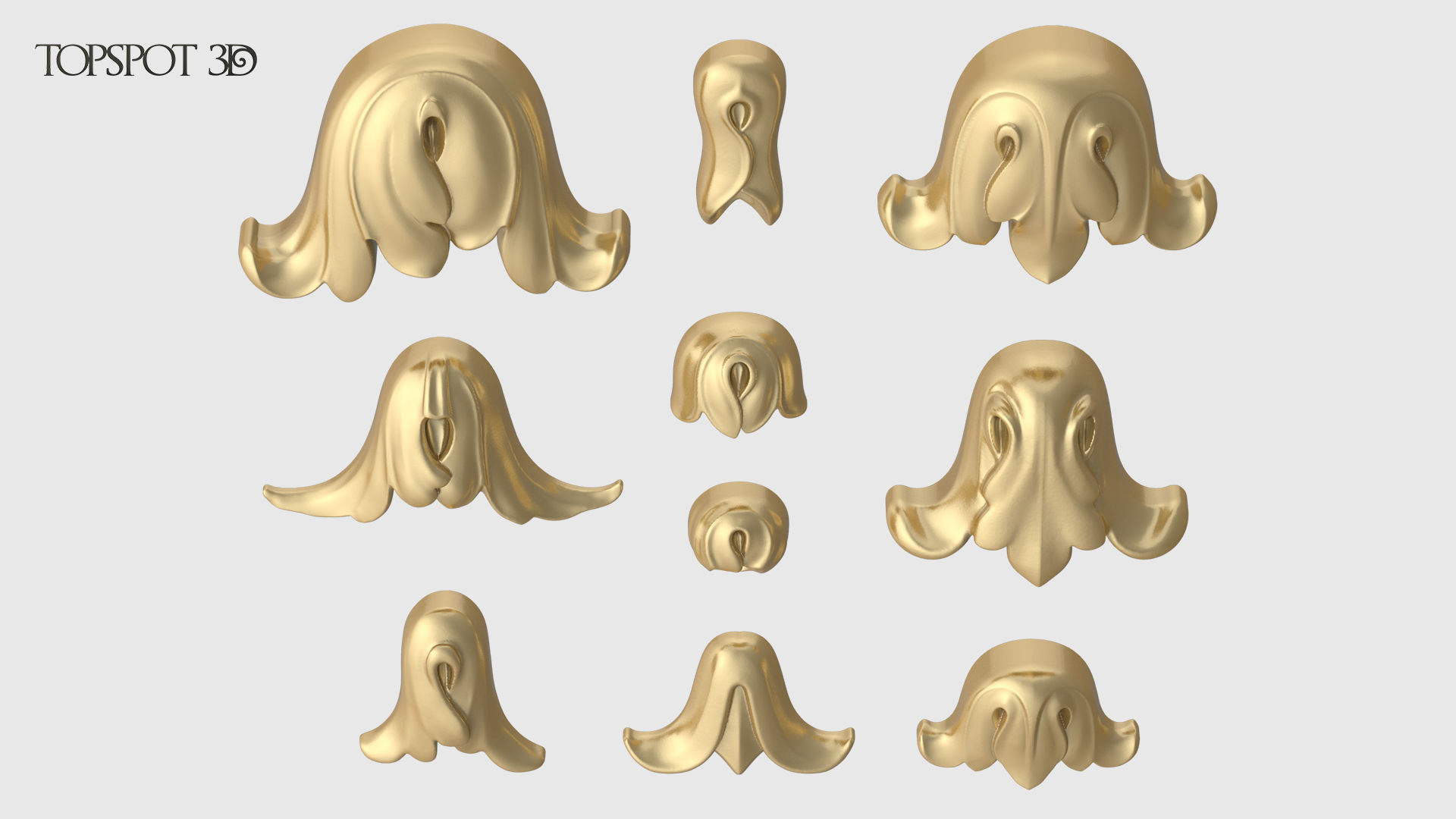 Garland Leaves Collection 3D print model_4