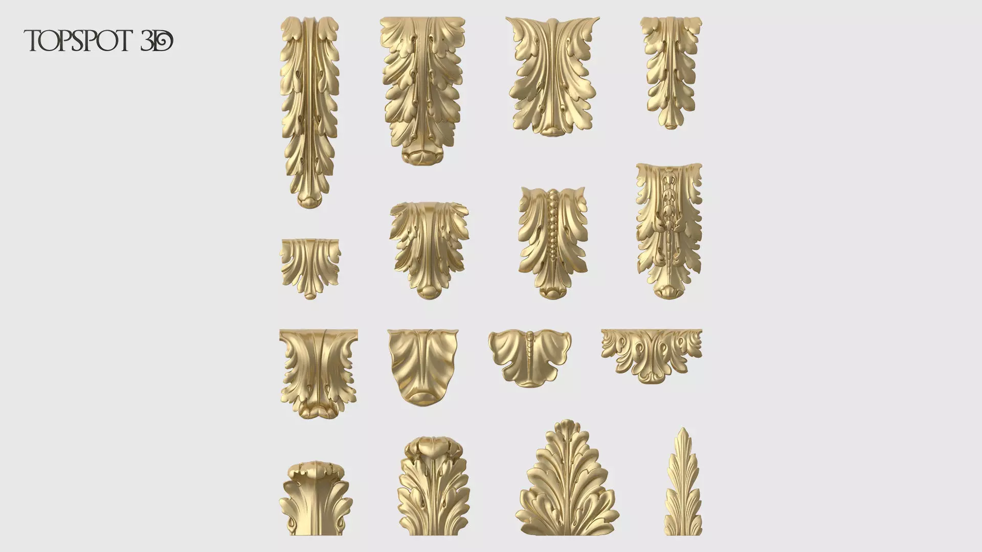 Bracket Leaves Collection 3D print model_0