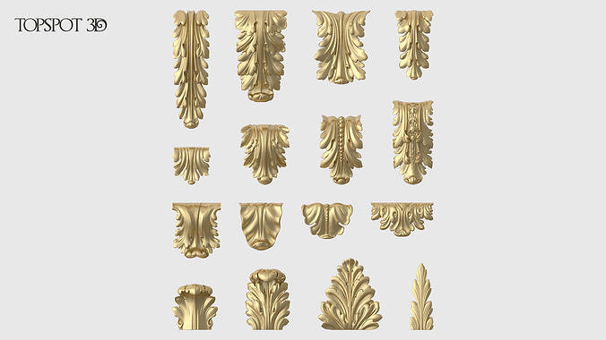 Bracket Leaves Collection 3D print model