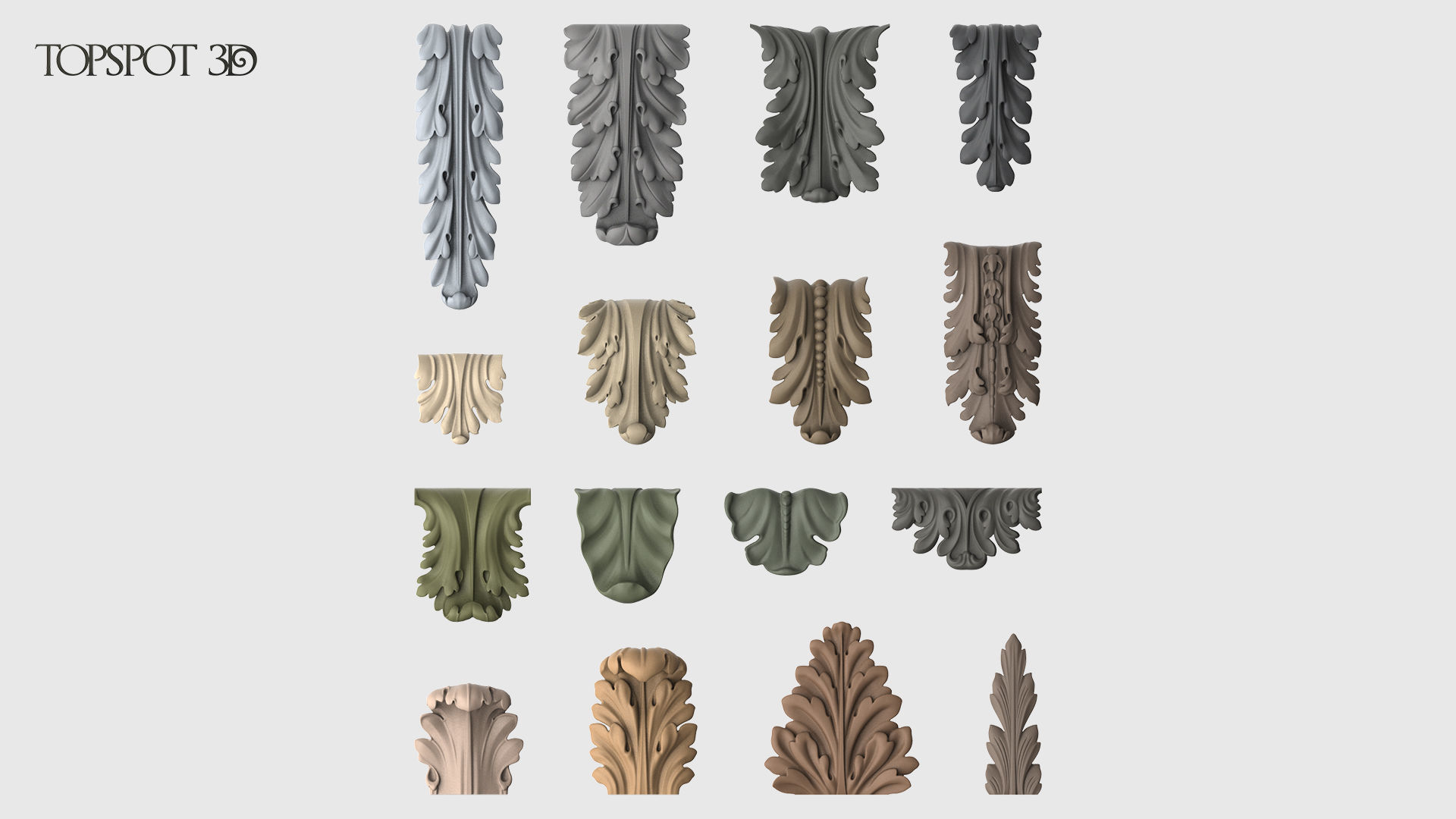 Bracket Leaves Collection 3D print model_24