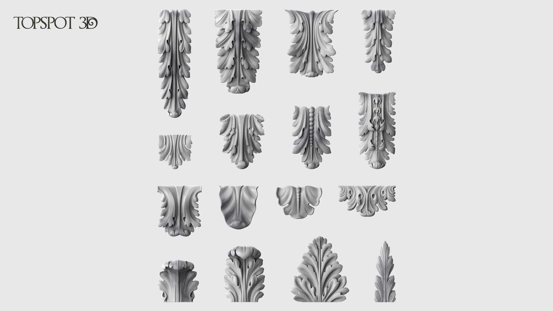 Bracket Leaves Collection 3D print model_28