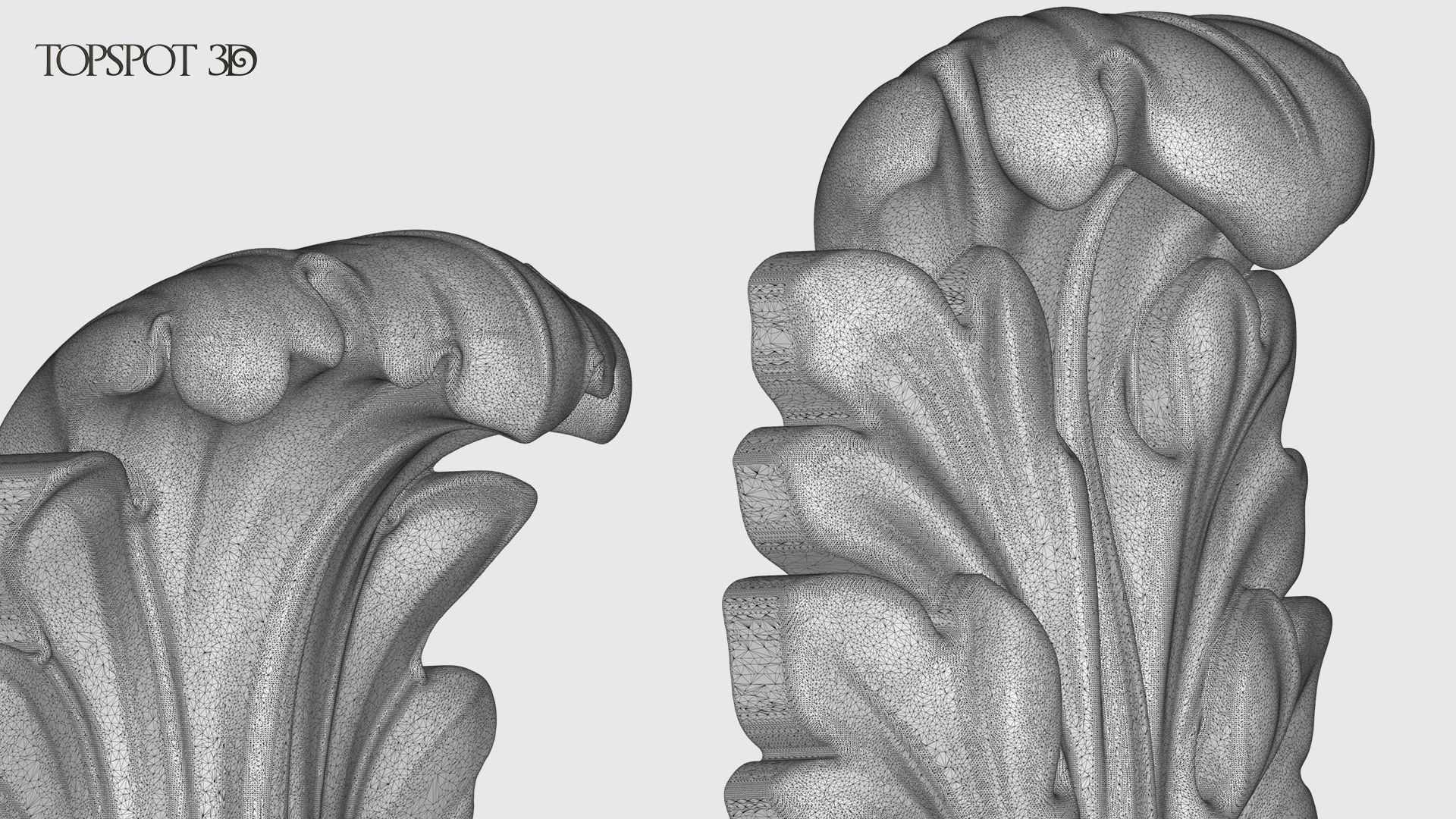 Bracket Leaves Collection 3D print model_35