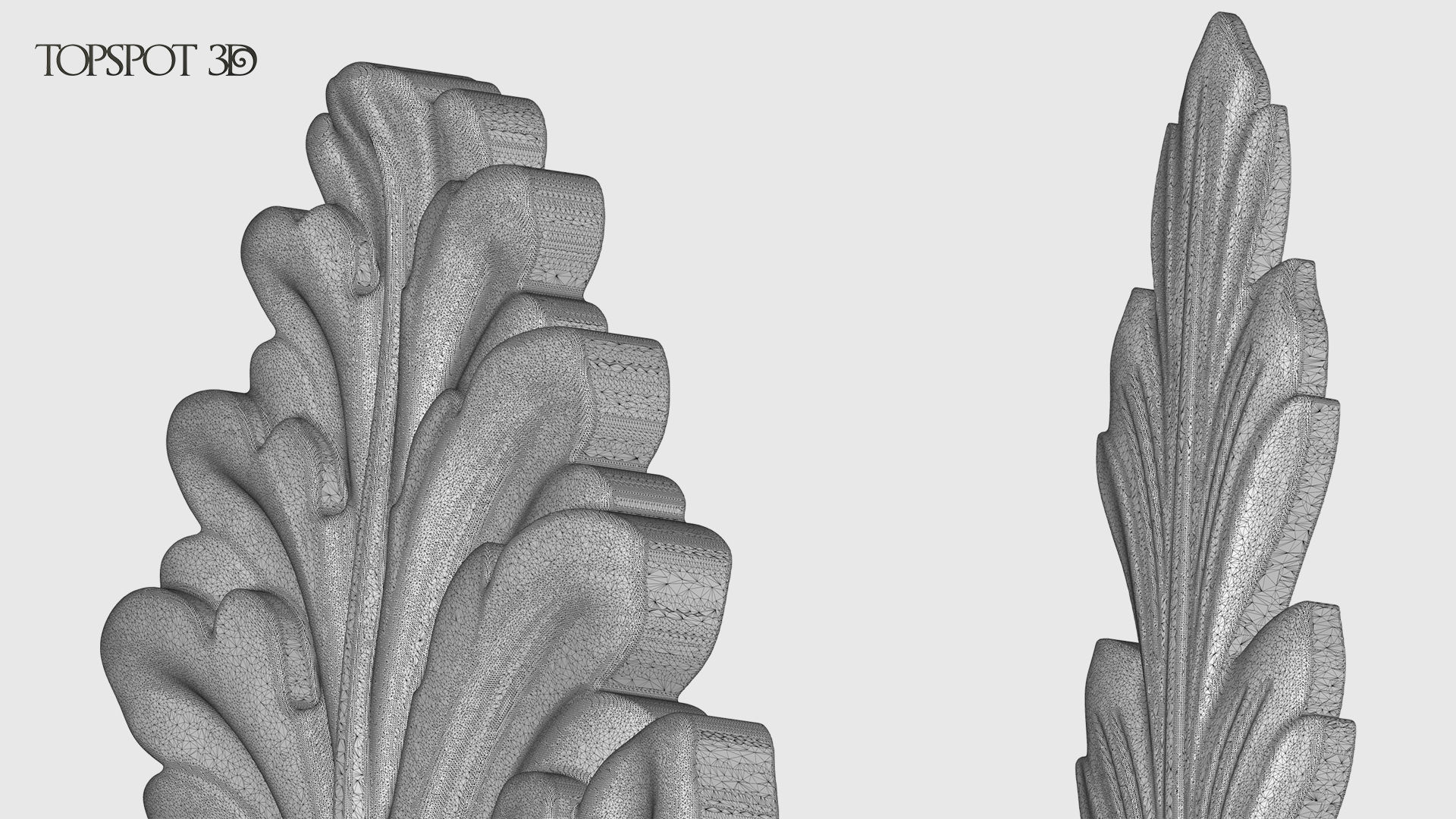 Bracket Leaves Collection 3D print model_36