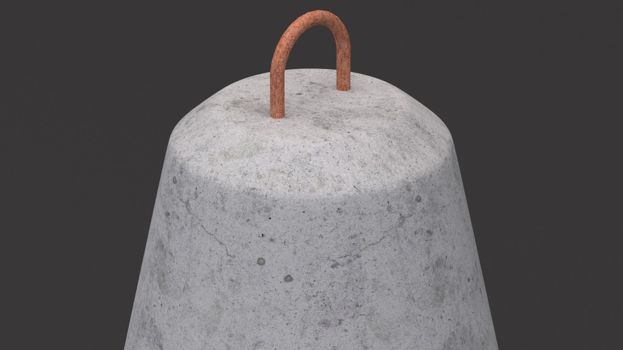 Concrete Tetrapod 3D model_3