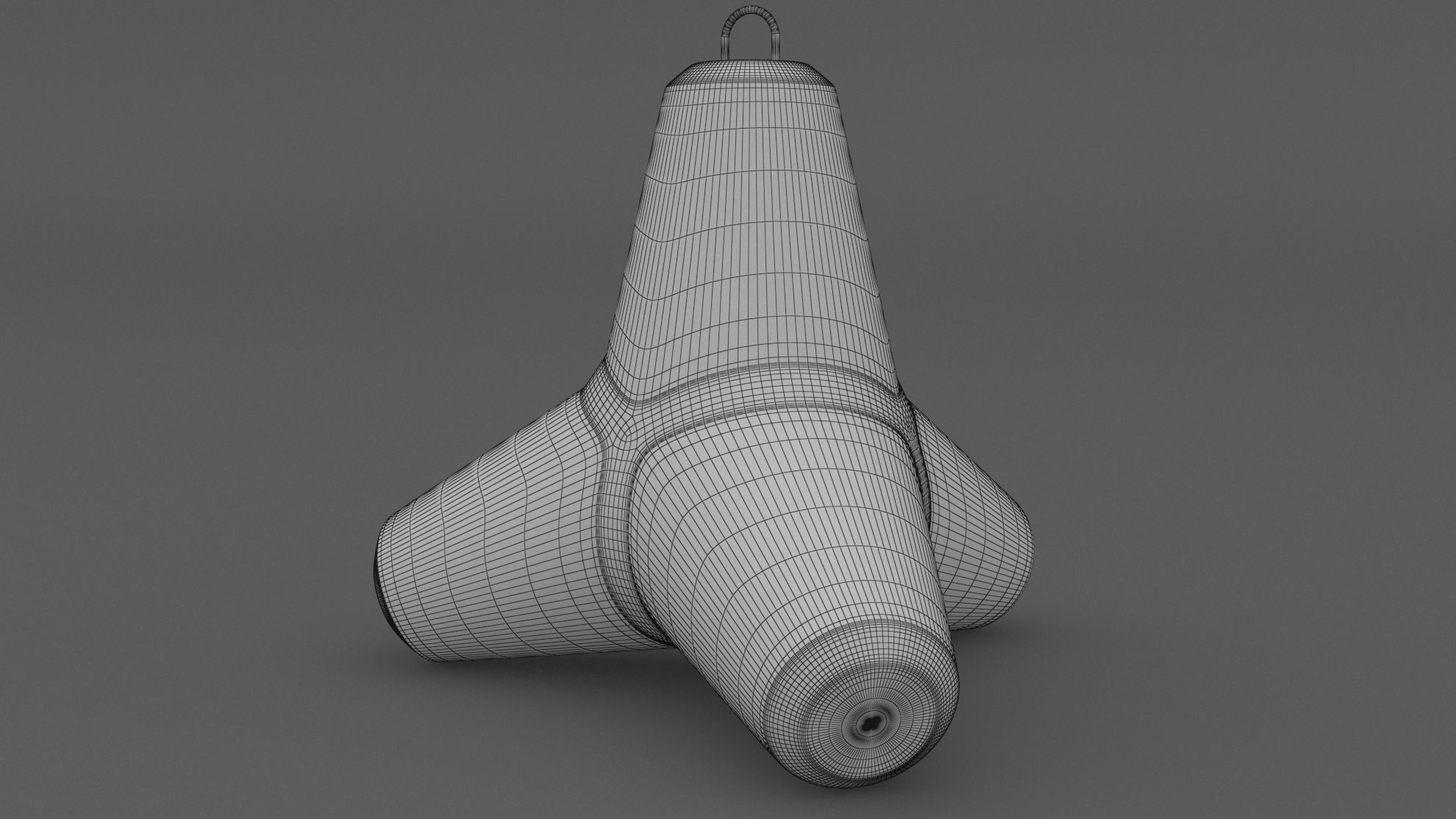 Concrete Tetrapod 3D model_5