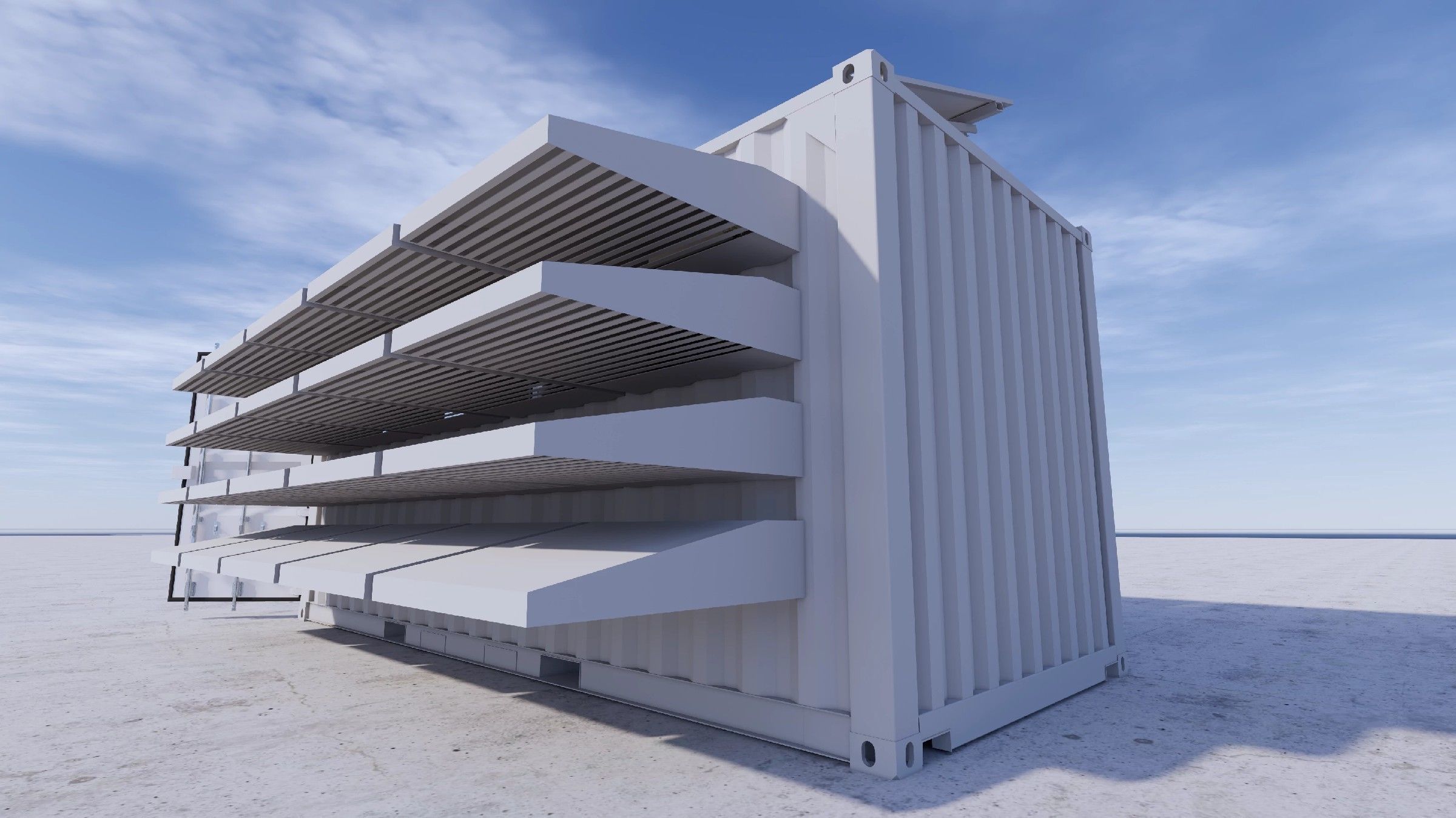 Container data center 3D model_6