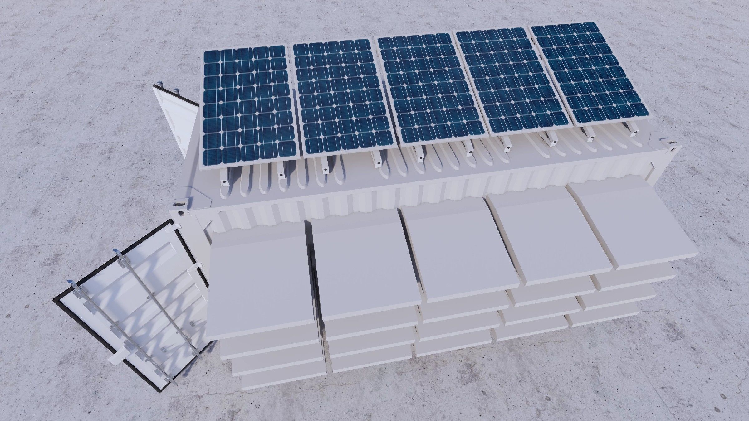 Container data center 3D model_8