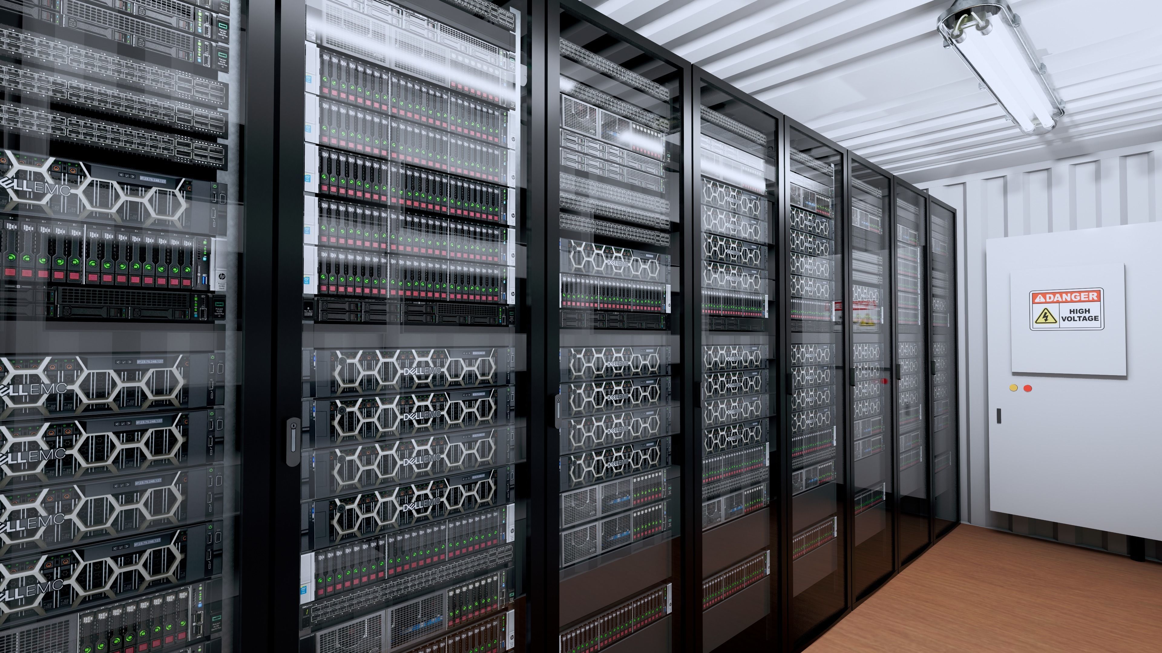 Container data center 3D model_2