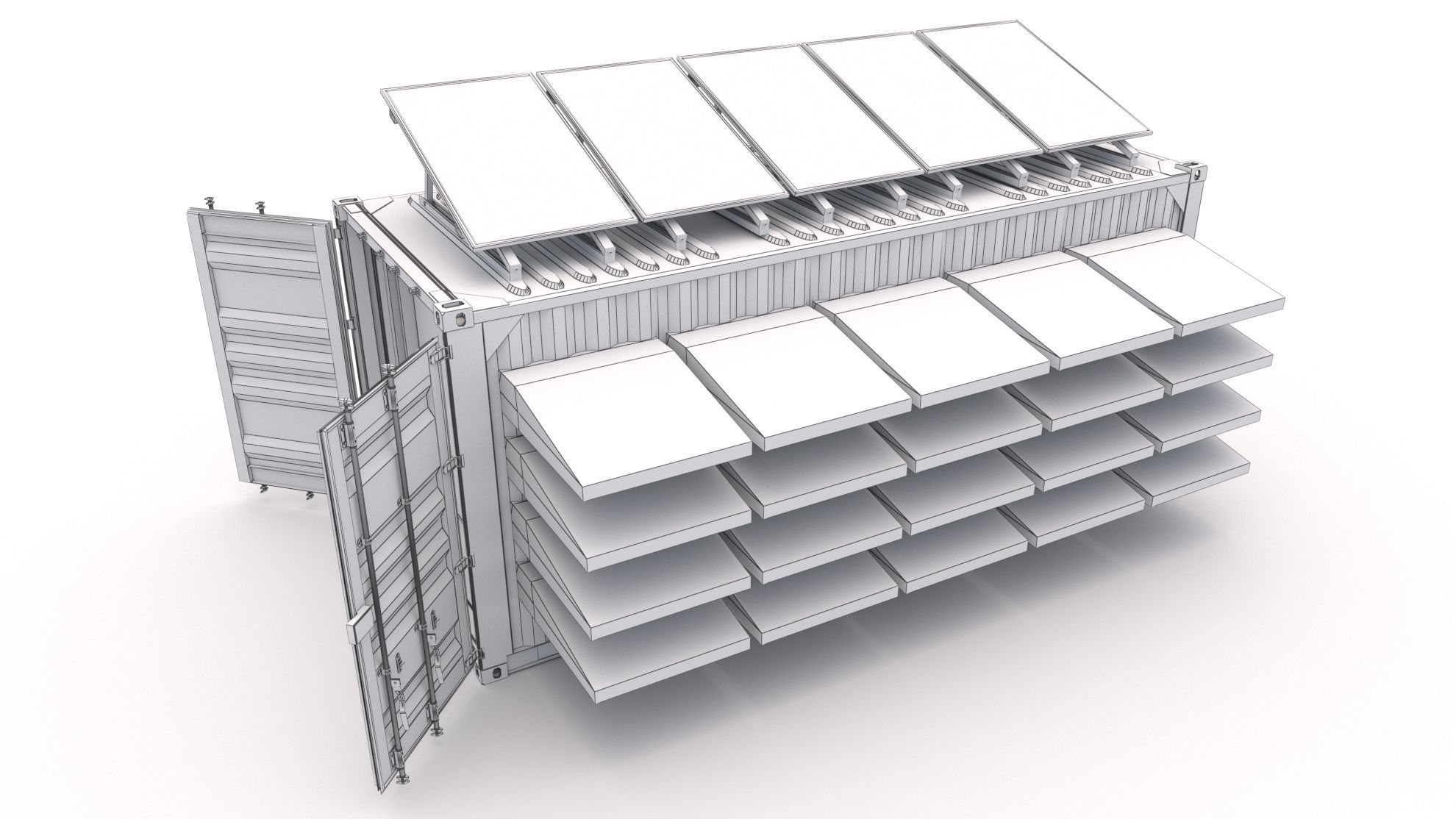 Container data center 3D model_14