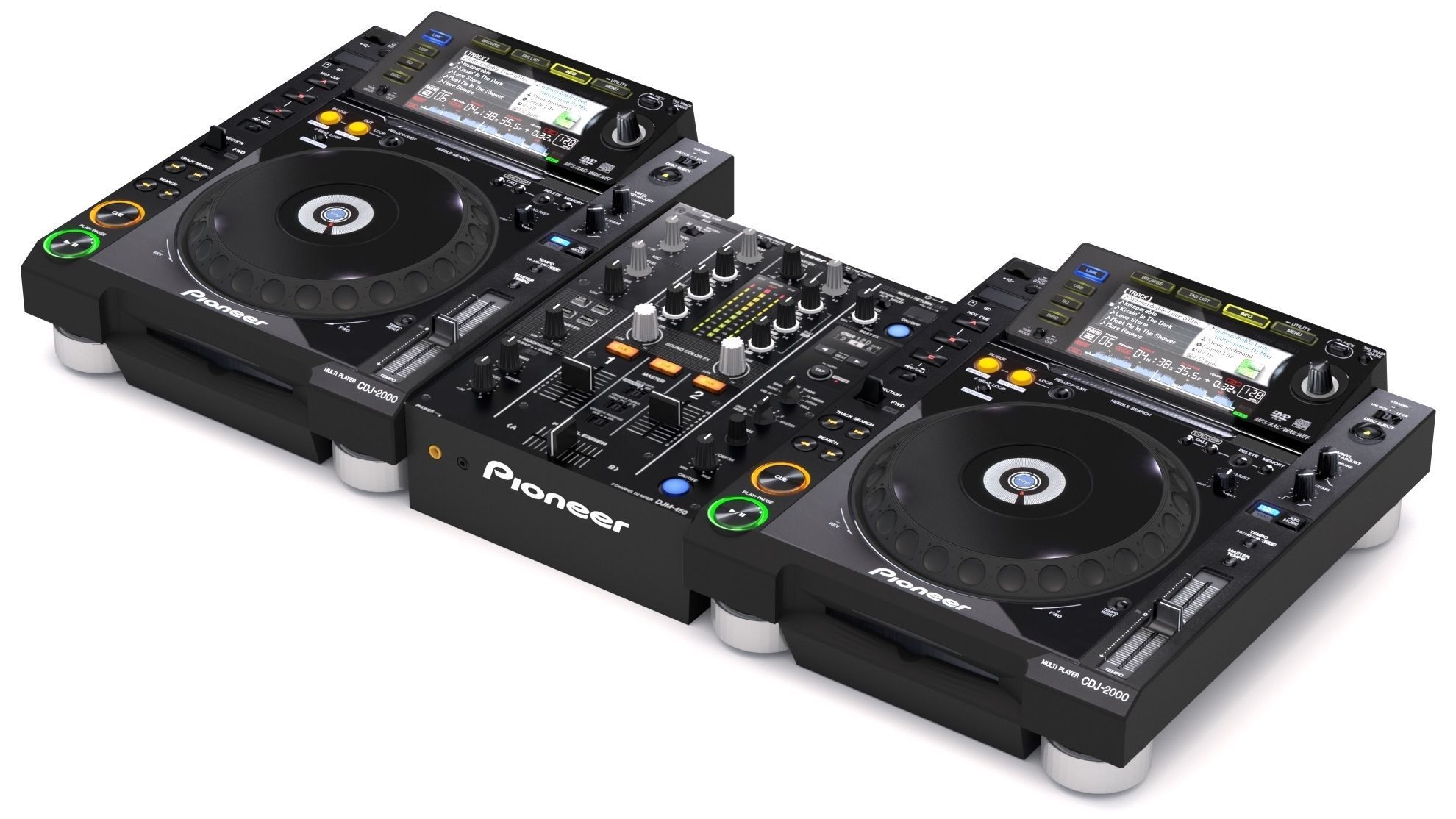 Pioneer dj set 2 3D model_1