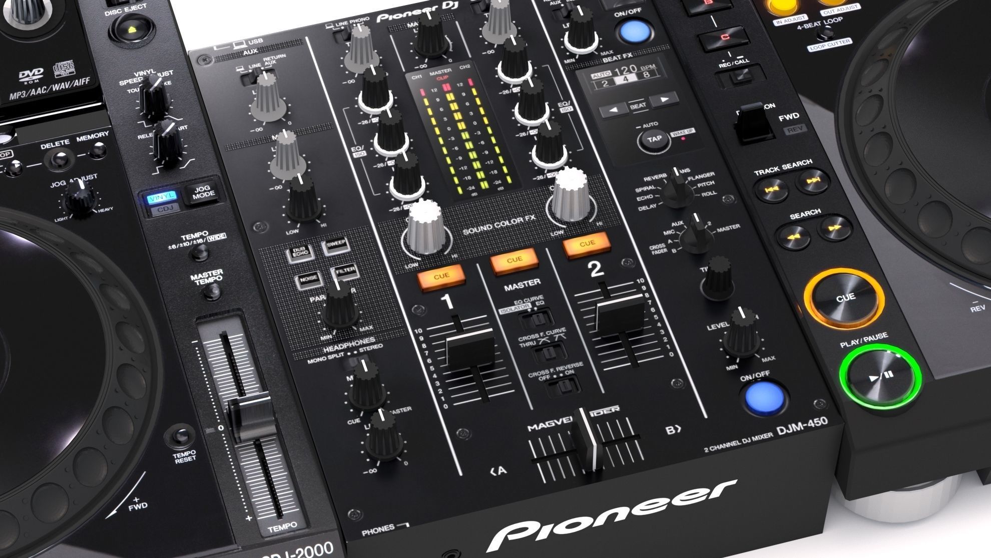 Pioneer dj set 2 3D model_3