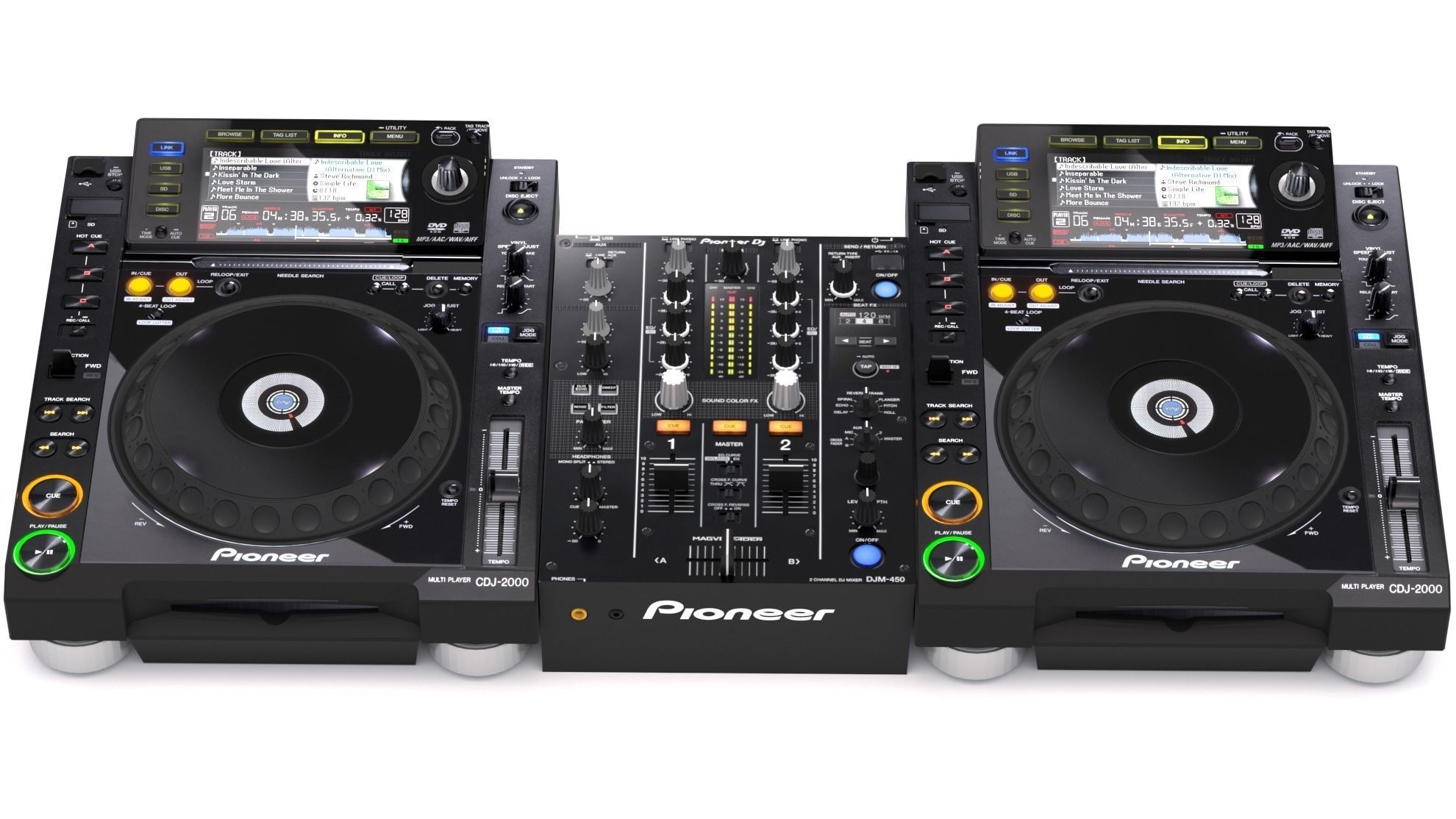 Pioneer dj set 2 3D model_4
