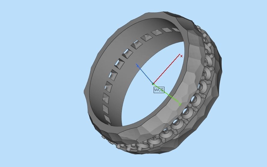 gemstone ring 3D print model_32