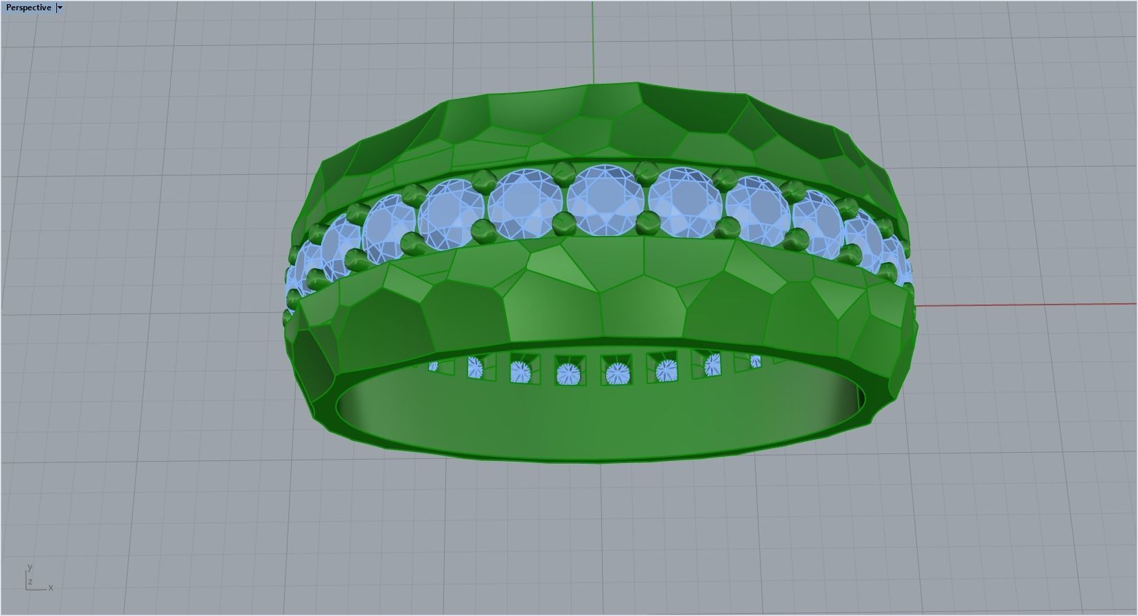 gemstone ring 3D print model_23