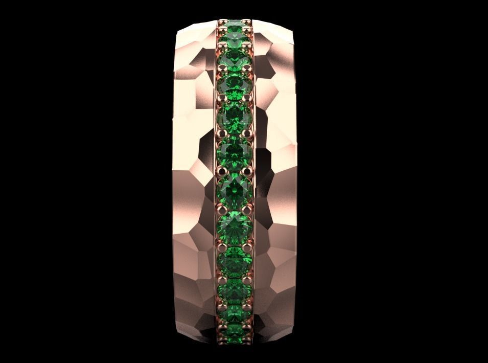 gemstone ring 3D print model_19