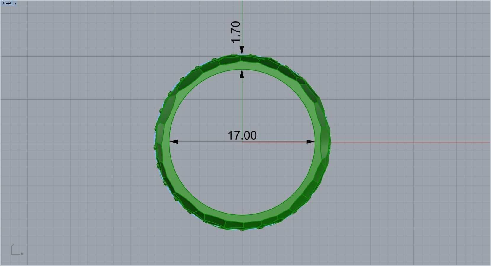 gemstone ring 3D print model_2