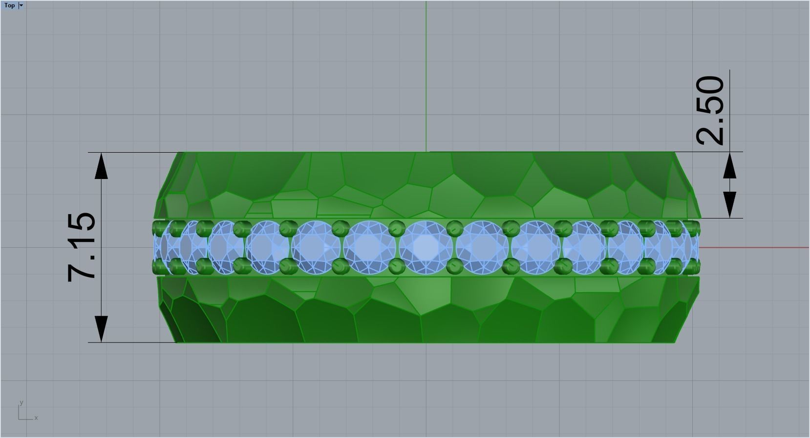 gemstone ring 3D print model_1