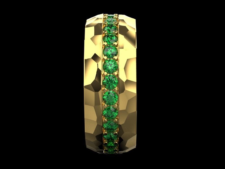 gemstone ring 3D print model_10