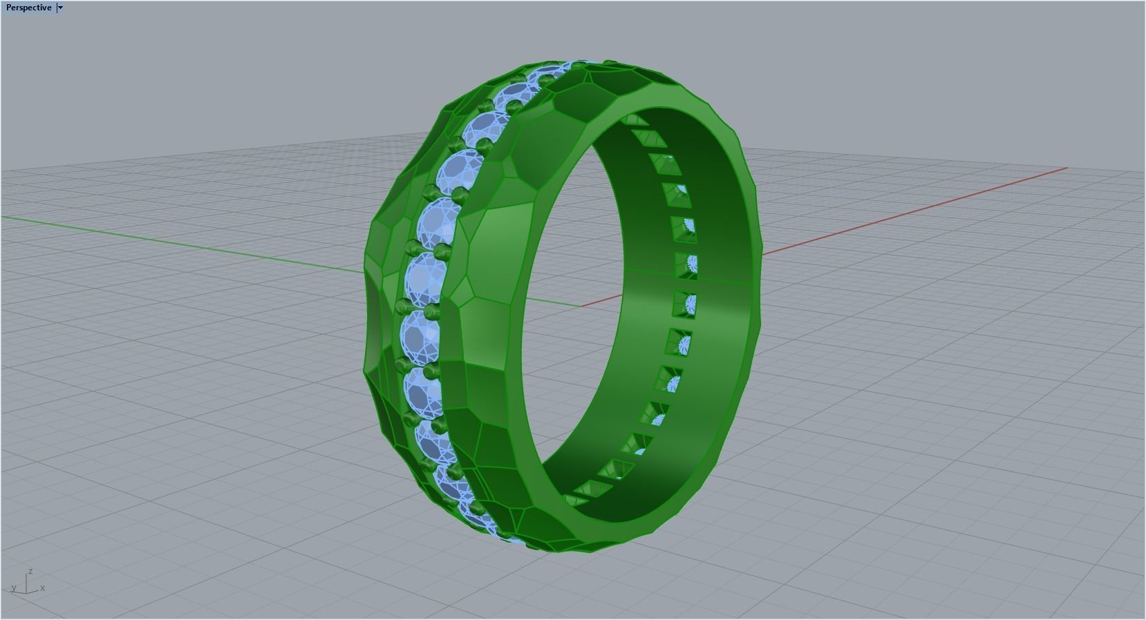 gemstone ring 3D print model_21