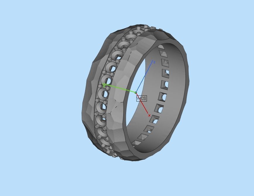 gemstone ring 3D print model_28