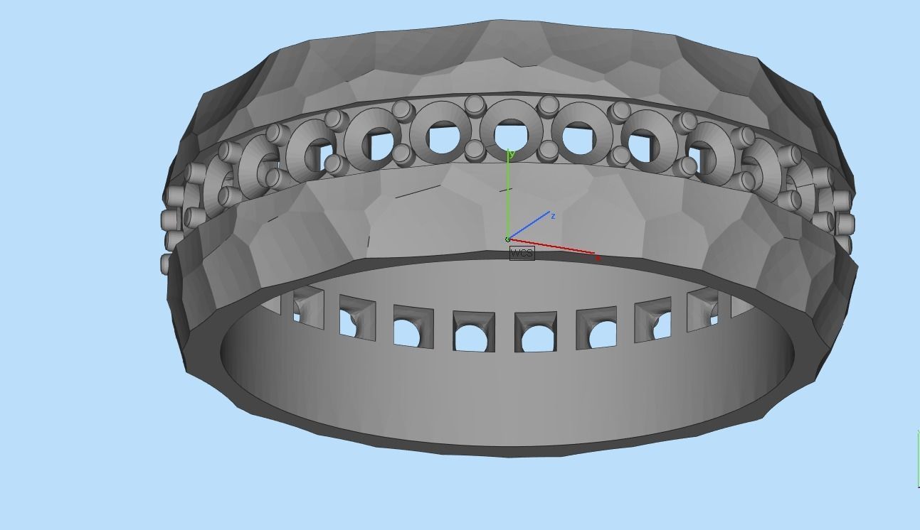gemstone ring 3D print model_30