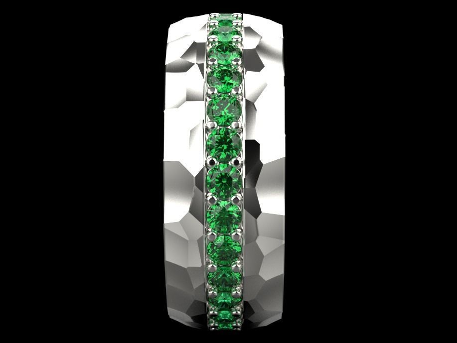 gemstone ring 3D print model_15