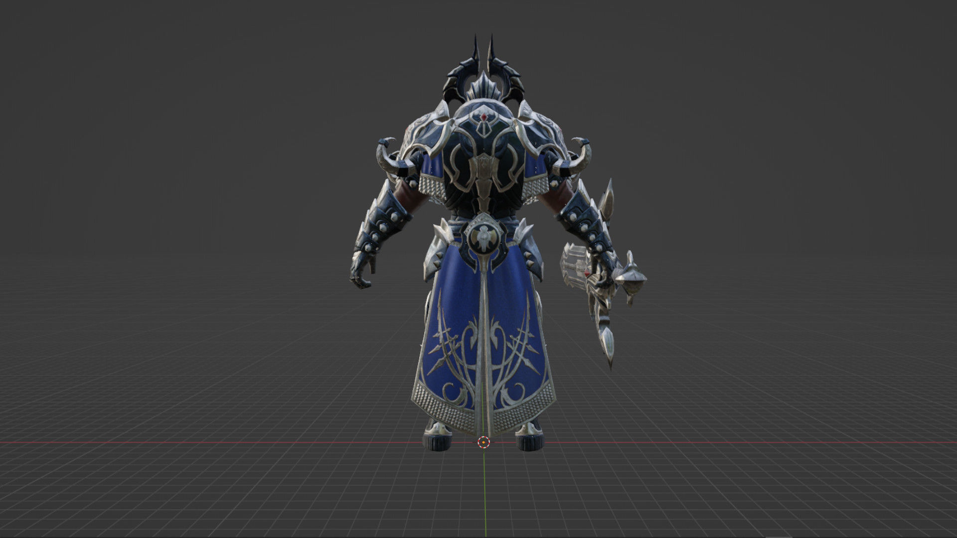 Knight Warrior Low-poly 3D model_4