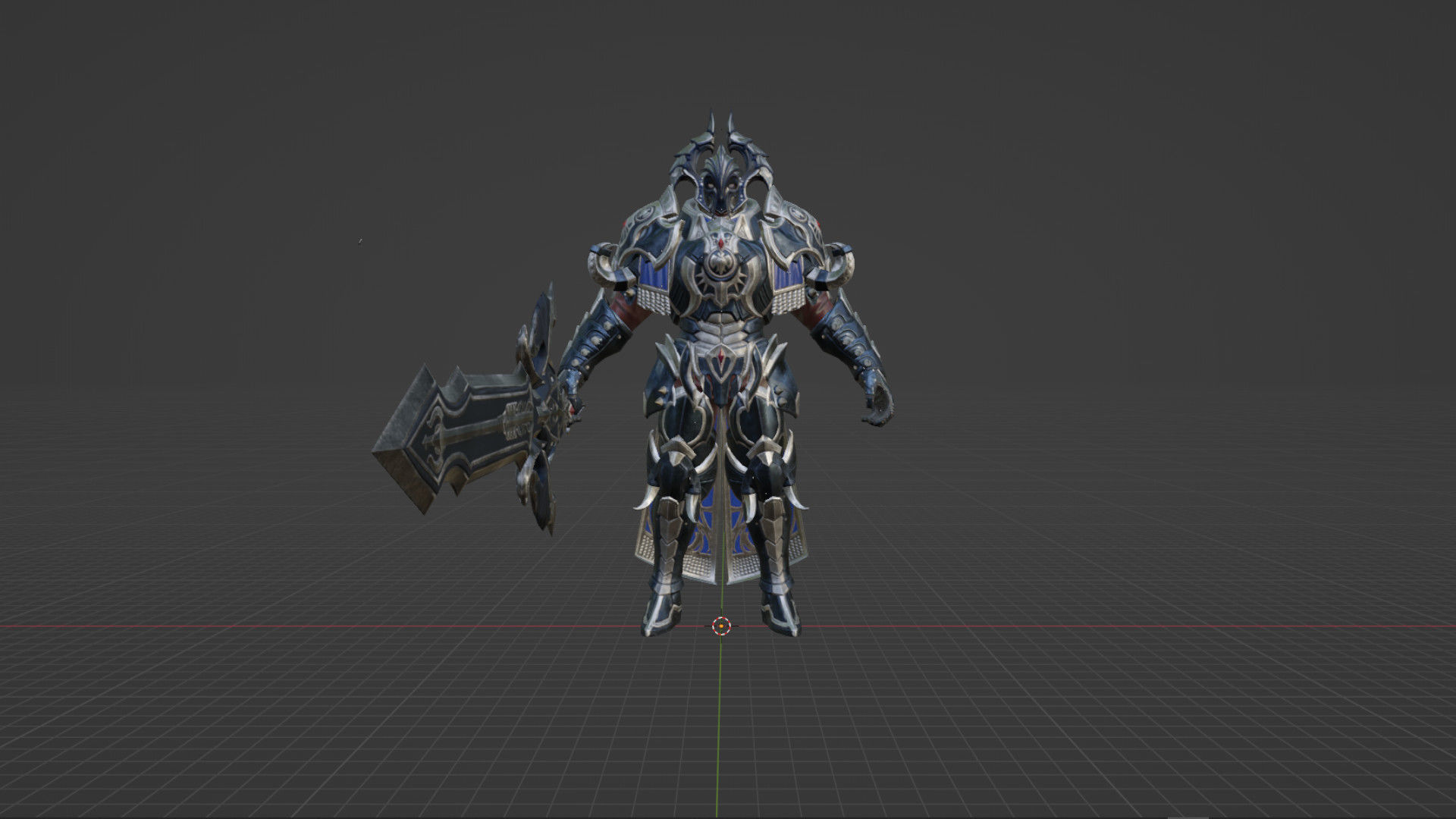 Knight Warrior Low-poly 3D model_3