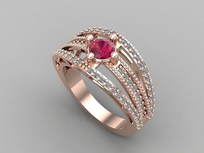 Women Rings 3DM Render Files Machine Ready 19 3D print model