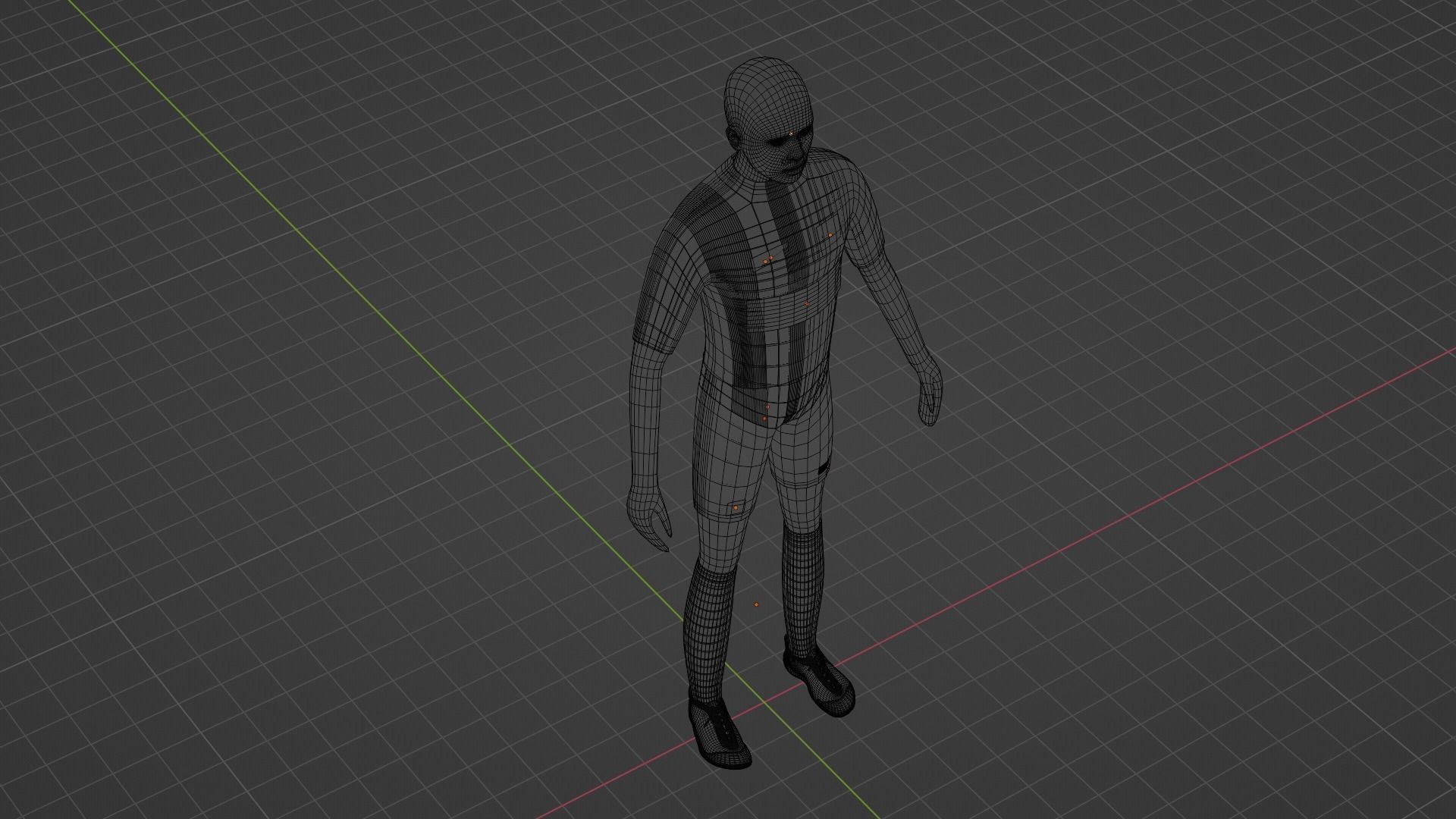 Soccer Player - Chelsea Low-poly 3D model_9