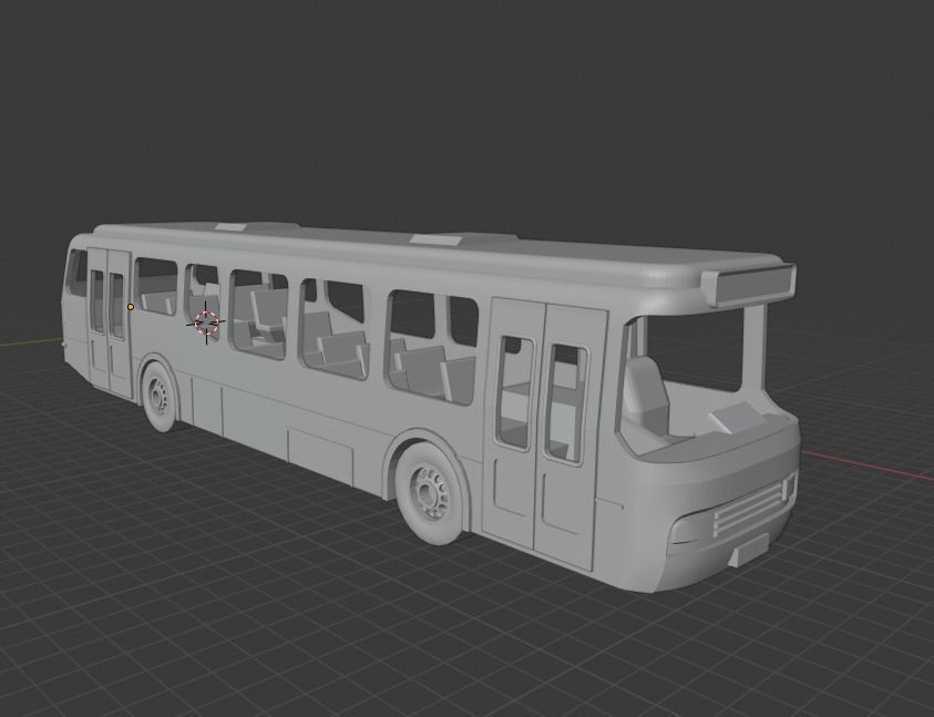 city bus miniature 3D print model_1