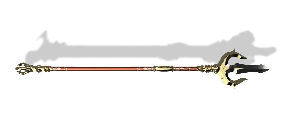 Gerudo Spear STL Files Legend of Zelda Breath of the Wild 3D print model_3