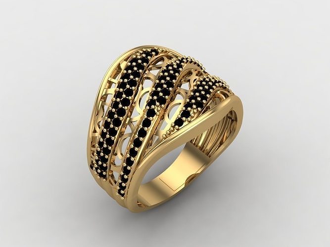 Mix Women Rings 3DM Render Files Machine Ready 56 3D print model