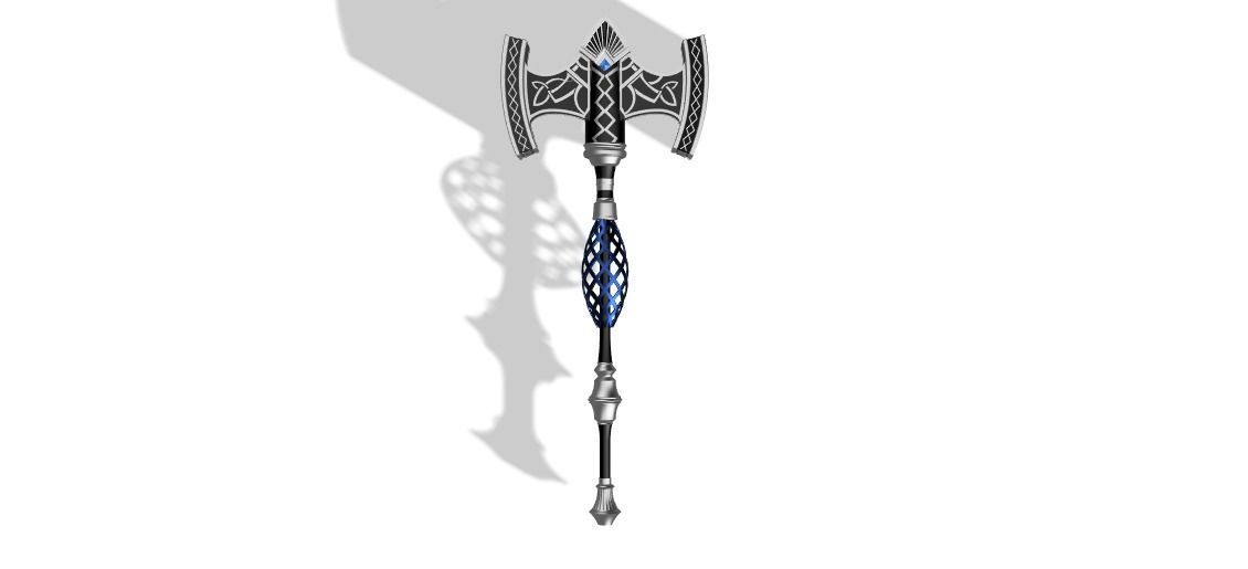 Gaia Hammer STL Files FFXIV 3D print model_2