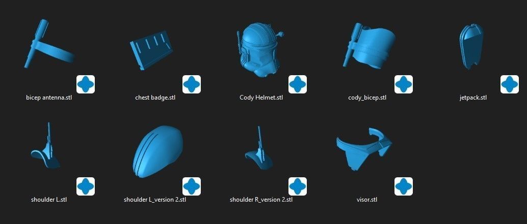 Commander Cody Kit STL full size and One12 3d print files 3D print model_5