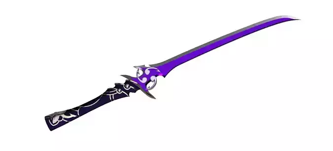 Baal Elemental Burst Sword STL Files Genshim Impact 3D print model