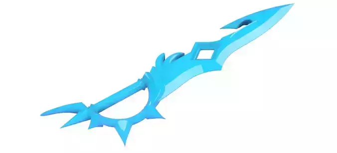 Hydro Blades STL Files Genshin Impact