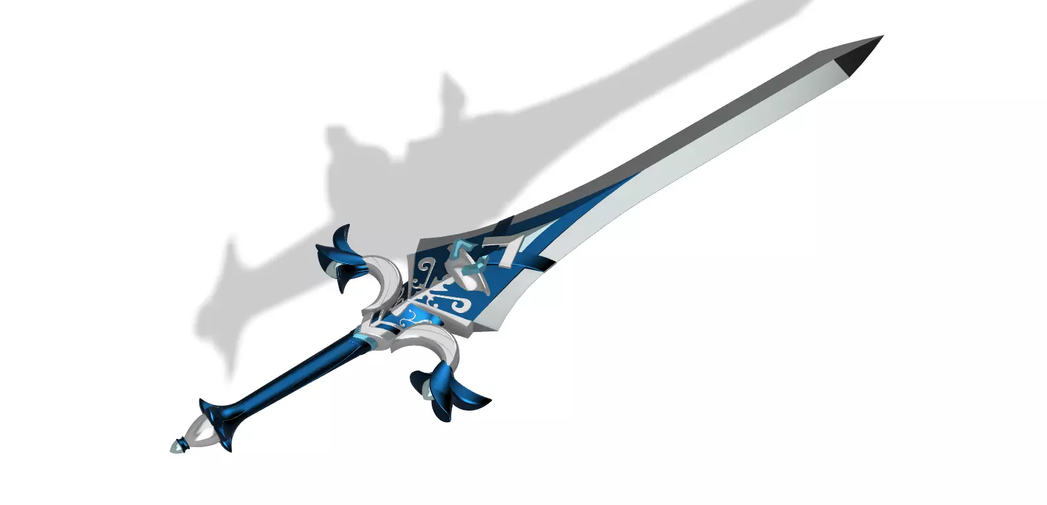 Sacrificial Greatsword STL Files Genshin Impact 3D print model_0