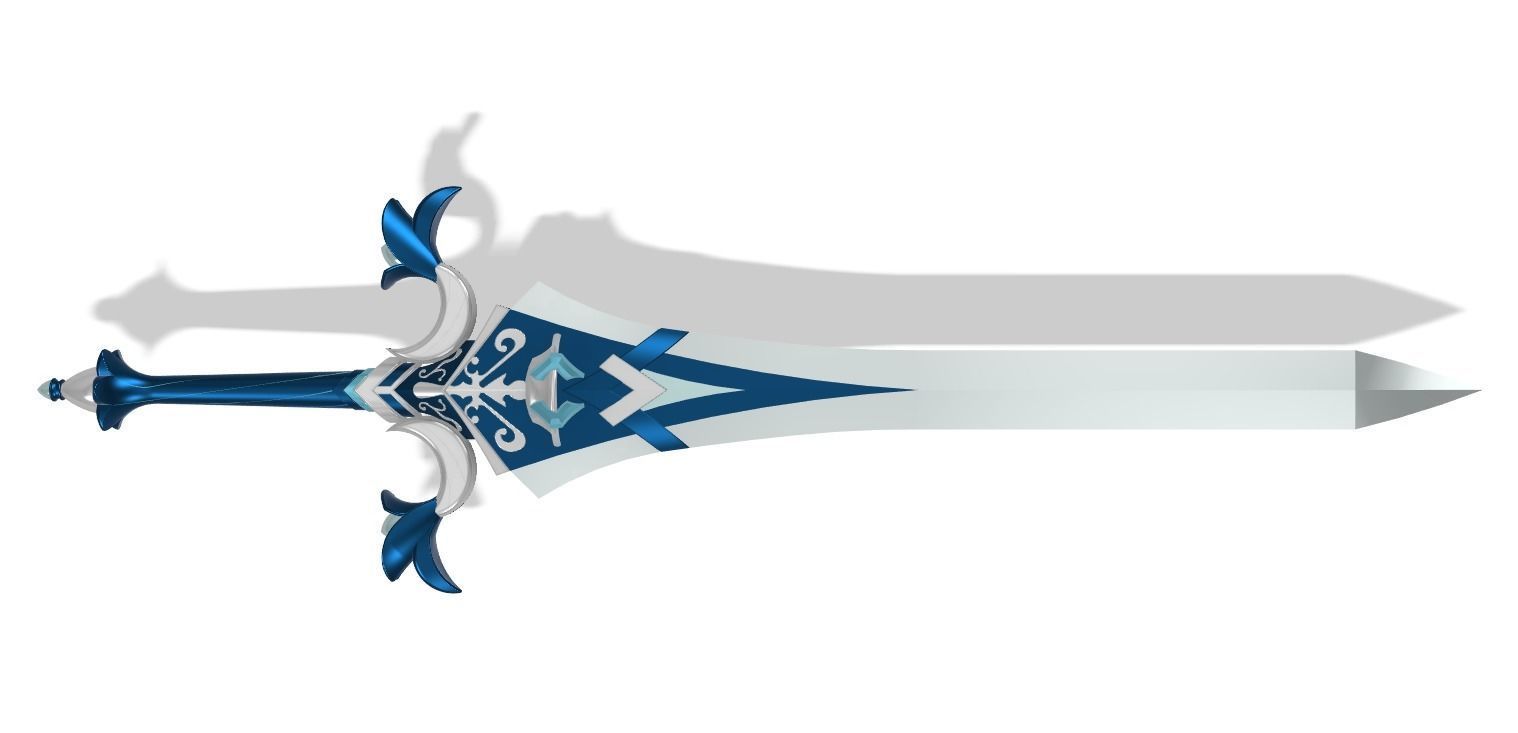Sacrificial Greatsword STL Files Genshin Impact 3D print model_1