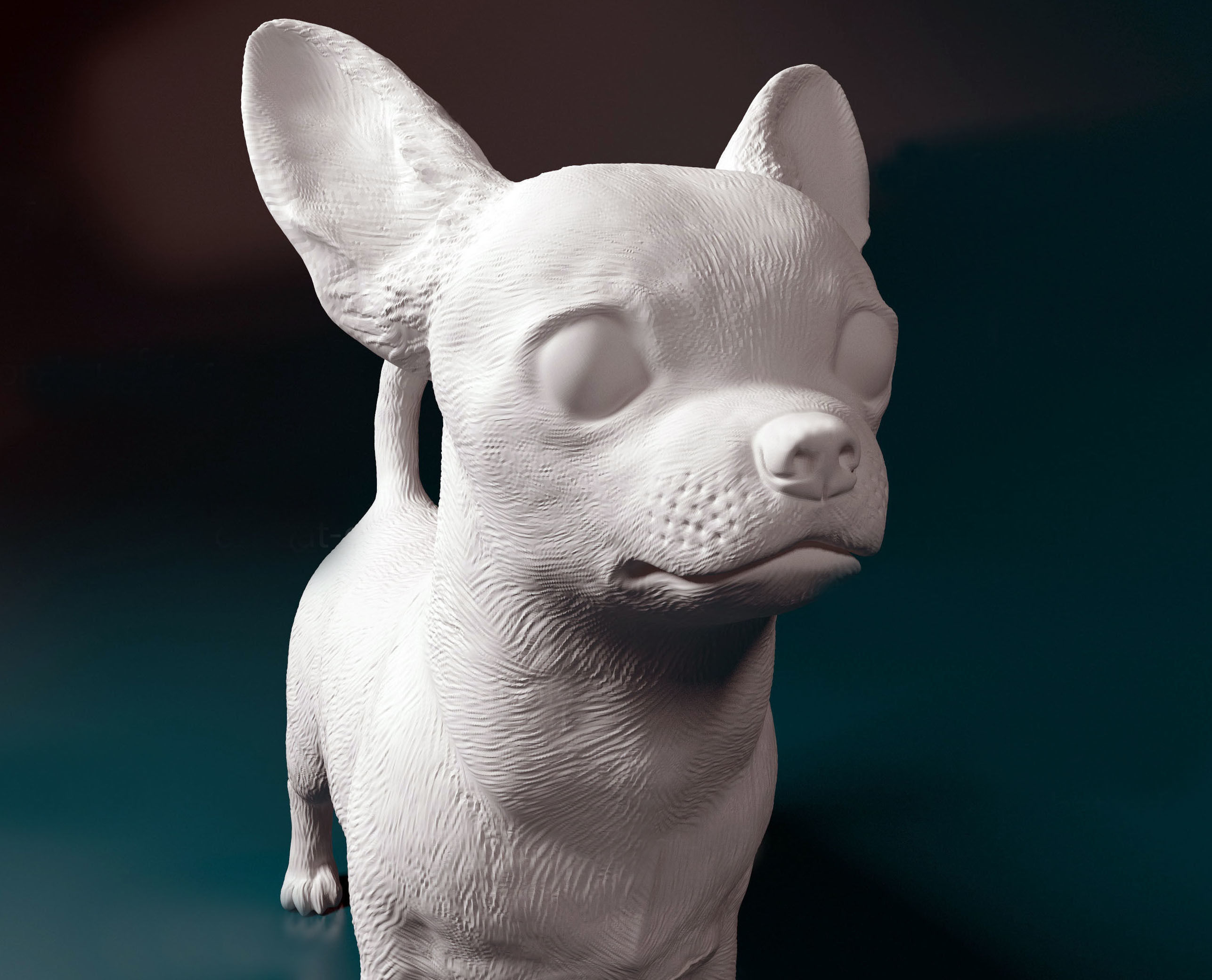 Chihuahua dog 3D print model_4